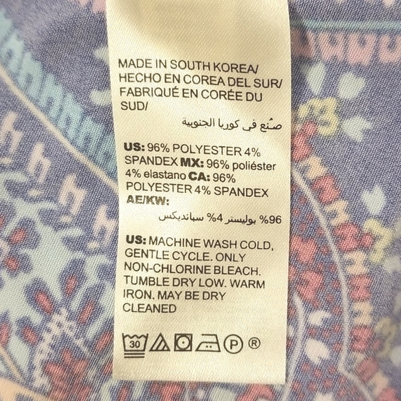 Chico's size 1 or 8/10 blue paisley midi length sharkbite sundress. - Picture 6 of 8